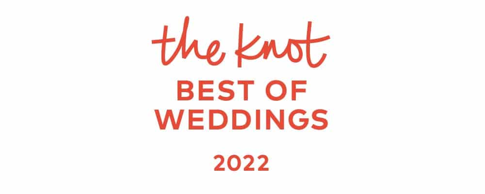 Awarded best of wedding services 2022 badge.